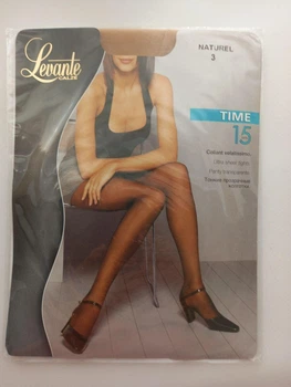 Прозорі жіночі колготки levante time 15 den 3 naturel