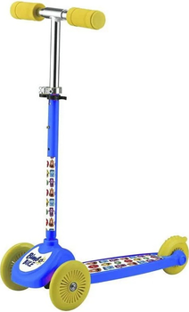 Самокат дитячий триколісний Bimbo Bike Монстри 12" з регулюванням висоти Синьо-жовтий (75803-IS)