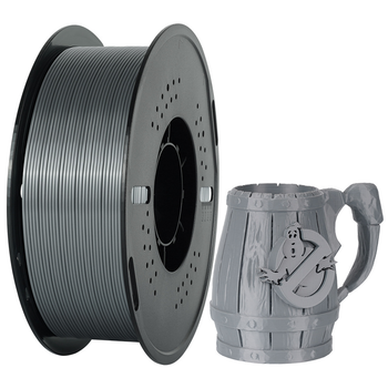 Филамент (пластик для 3D-принтера) Silk PLA NSC004 Kingroon 1,75 мм 1 кг Silver