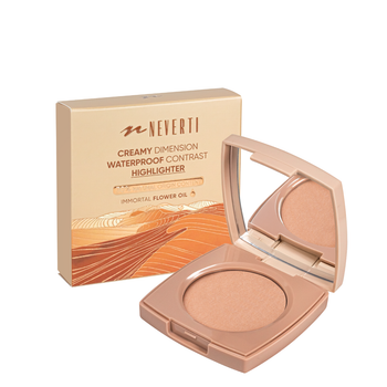 Хайлайтер для обличчя Creamy Dimension Waterproof Contrast Highliter Neverti водостійкий 001 Золотий (NP205)