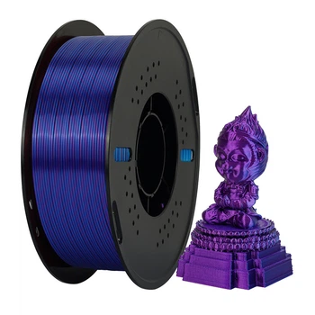 Филамент (пластик для 3D-принтера) PLA Dual-Silk HC189 Kingroon 1,75 мм 1 кг Blue-Purple