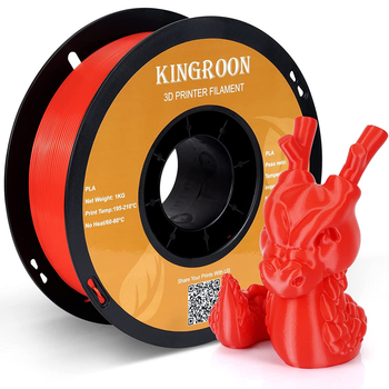 Филамент (пластик для 3D принтера) Kingroon PLA NPLA010-ZX 1,75мм 1 кг Red