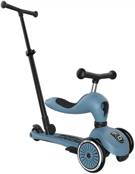 Самокат Scoot and Ride Highwaykick-1 Push and Go Сіро-синій (SR-240527-STEEL)