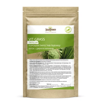 Порошок ростков пшеницы витграсс (vit-grass) витаминное смузи Здорово 500 г
