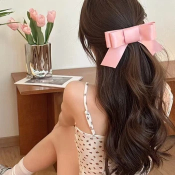 Бант для волосся на заколці бантик заколка шпилька Honey Fashion Accessories рожевий (12-355)