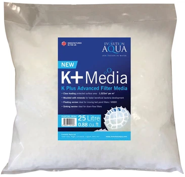 Биозагрузка Evolution Aqua K+ Media 25L с подвижным слоем (KPLUSMEDIA25L)