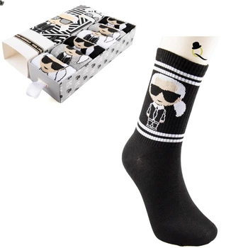 Подарочный набор носков с вышивкой Karl Lagerfeld в коробке 6 пар мужские 41-45 (n005)
