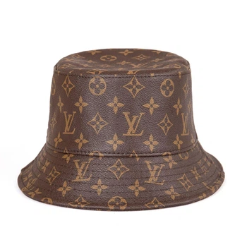 Панамка з принтом Louis Vuitton коричнева унісекс (p002)