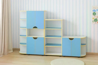 Детская стенка "Миниленд" на ножках Blue