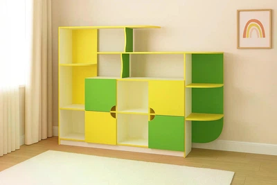 Детская стенка для игрушек «Карапуз» Yellow-Lime