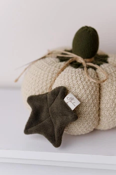 Декоративний гарбуз ПРОВАНС Pumpkin кремовий, D25см 040272