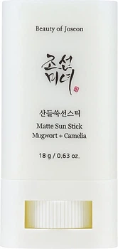 Матирующее солнцезащитное средство в стике 18 г Beauty Of Joseon Matte Sun Stick Mugwort+Camelia SPF 50+ PA++++