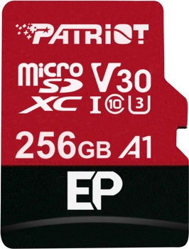 Карта пам'яті Patriot EP microSDXC 256GB UHS-I/U3 Class 10 V30 A1 + SD-адаптер (PEF256GEP31MCX)