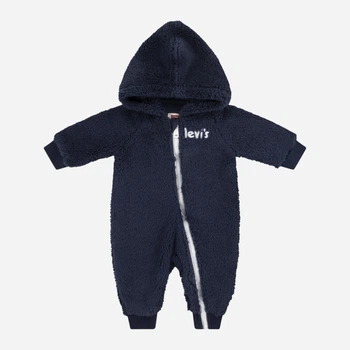 Детский теплый махровый человечек для новорожденных Levi`s 573603081 62 см Синий (1159841071)