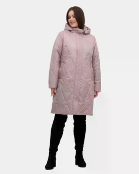 Демісезонна жіноча куртка великого розміру UF-Fashion LRS-71 68 бежевий