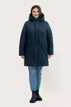 Жіноча куртка зимова великого розміру UF-fashion LR-12-1 60 малахіт