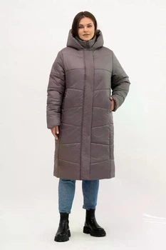 Жіноча куртка зимова великого розміру UF-fashion LR-10-1 70 ліловий
