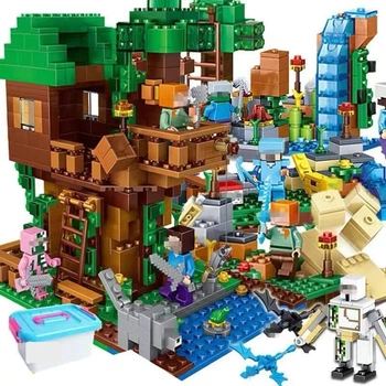 Конструктор Minecraft з фігурками та пластиковою коробкою