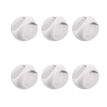Універсальні самоклеючі ручки HandyKnob, 6 штук, білі