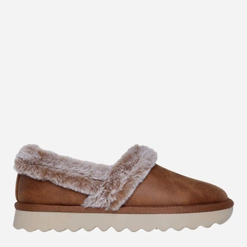 Женские домашние тапочки утепленные с мехом с закрытым носком Skechers Cozy Up 169027 TPE 36 (6US) 23.5 см Коричневые (197976820722)