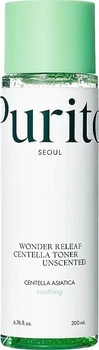 Заспокійливий тонер із центелою без олій 200 мл Purito Seoul Wonder Releaf Centella Toner Unscented