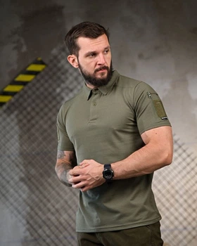 Тактичне поло Single Sword Олива з поліестеру лакоста спортивне маломірне L