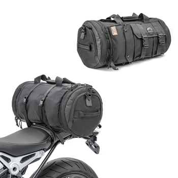 2x сумка на задню частину мотоцикла Bagtecs TB8 Roll bag 35л чорного кольору