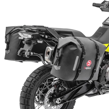 Мотоциклетні сідельні сумки водонепроникні Bagtecs WP8 2x30L із застібкою-рулоном DPLU2