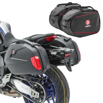 Комплект кофрів + внутрішні сумки, сумісні з Aprilia Shiver 900/750/GT SC22 Bagtecs чорного кольору