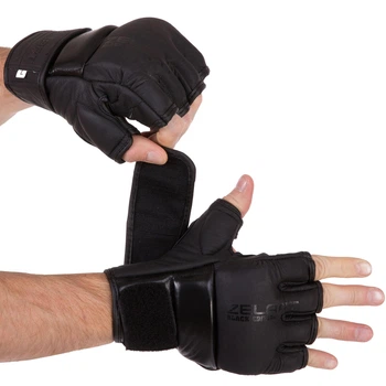 Перчатки для смешанных единоборств MMA Zelart VL-3098 S Черный