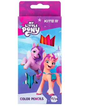 Олівці кольорові двосторонні, 24 кольори (12 шт) My Little Pony LP24-054 Kite
