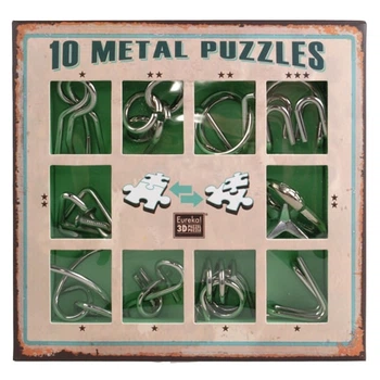 Набір головоломок Зелений | 10 Metal Puzzle Green