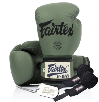 Боксерські рукавиці Fairtex BGV11 Green 12 унцій (бинти в комплекті) (BGV11_12oz_Green)