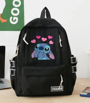 Дитячий Рюкзак Стіч Stich Love2 для Дівчинки Підлітковий Чорний 40х30х13 см