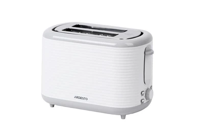 Тостер Ardesto White stripes T-F17WG 930Вт, пластик, білий+сірий