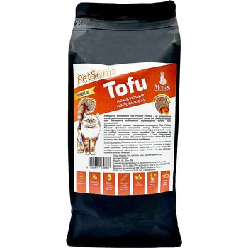 Наповнювач гігієнічний соєвий Modes PetSanit Tofu Premium з ароматом персика для котів 6 л