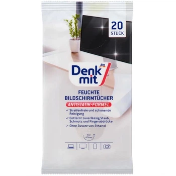 Вологі серветки для чищення екранів Denkmit 20 шт