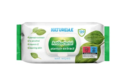 Серветки вологі Naturelle Antibacterial з екстрактом листя подорожника 120 шт