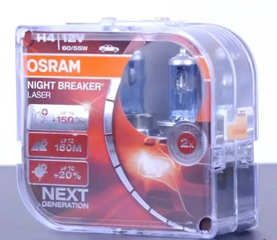 Лампи H4 "Osram" Night Laser +150% 60/55W (Auto-53081) аксесуари для авто