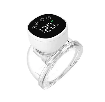 Молокоотсос электрический Hands Free тихий с массажным эффектом аккумуляторный с LED-дисплеем 3 режима 800 мАч 180 мл Белый (2137890252)