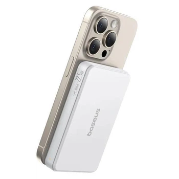 Беспроводной магнитный повербанк Baseus 10000 mAh 22.5 Вт с зарядкой MagSafe для iPhone УМБ Белый