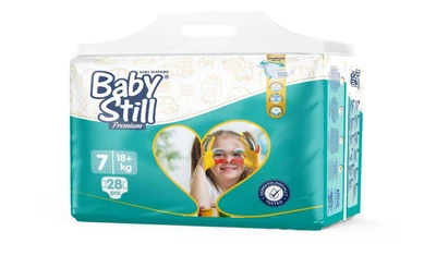Детские подгузники Baby Still Jumbo Pack размер 7 (18+ кг) 28 шт памперсы для новорожденных одноразовые