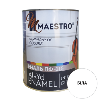 Емаль Maestro ПФ 115 біла 2,8 кг