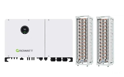 Комплект гибридный Growatt WIT 50K-XHU + AXE Outdoor 180 кВт·ч, 3-фазный, 4 MPPT, UPS