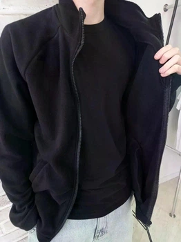 Кофта на блискавці флісова , ЧОРНА, 3XL