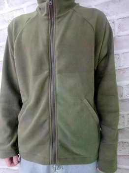 Кофта на блискавці флісова , ОЛИВА, 3XL