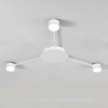 Люстра RAY SLIM 3xGX53 белая Luminaria (потолочный светильник под 3 сменные LED лампы GX53) Ø670x55мм