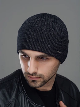 Чоловіча шапка "Макс" Leks-Jolie Розмір (55-59) Колір (чорний меланж)