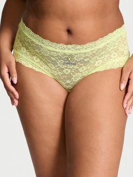 Жіночі трусики Victoria's Secret (7114439124837) Posey Lace Cheeky XL жовті
