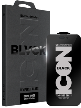 Защитное стекло ArmorStandart Dark Mode BI для смартфона Apple iPhone 15 Pro Max Black (ARM85818)